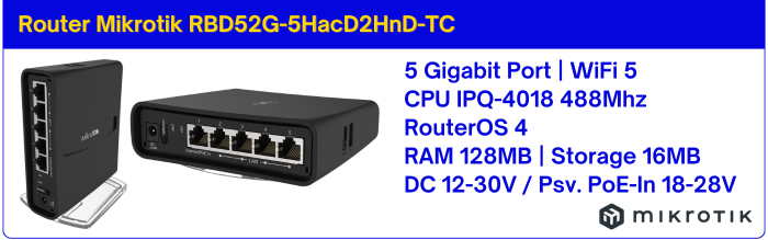 Router Mikrotik RBD52G-5HacD2HnD-TC